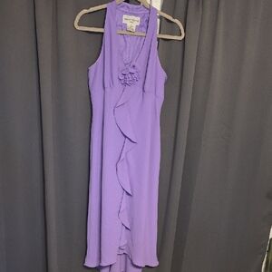 VTG Evan Picone Women's Lavender High Low Dress Formal Summer Party Ruffly‎ Sz 6